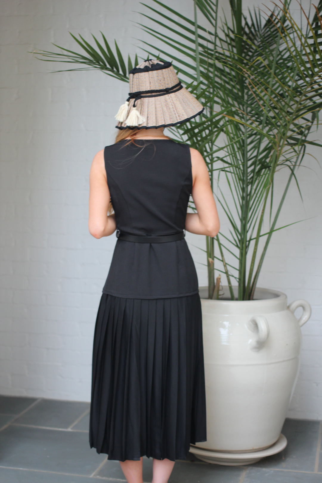 Corporate Girl Drop Waist Midi Dress