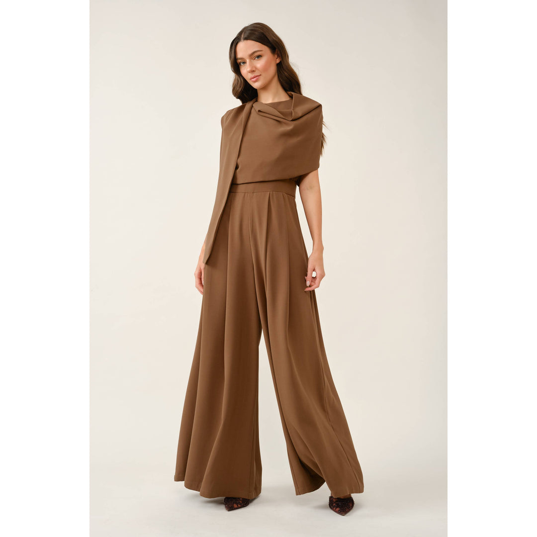 Margaux Jumpsuit in Brown - INA IRO91469