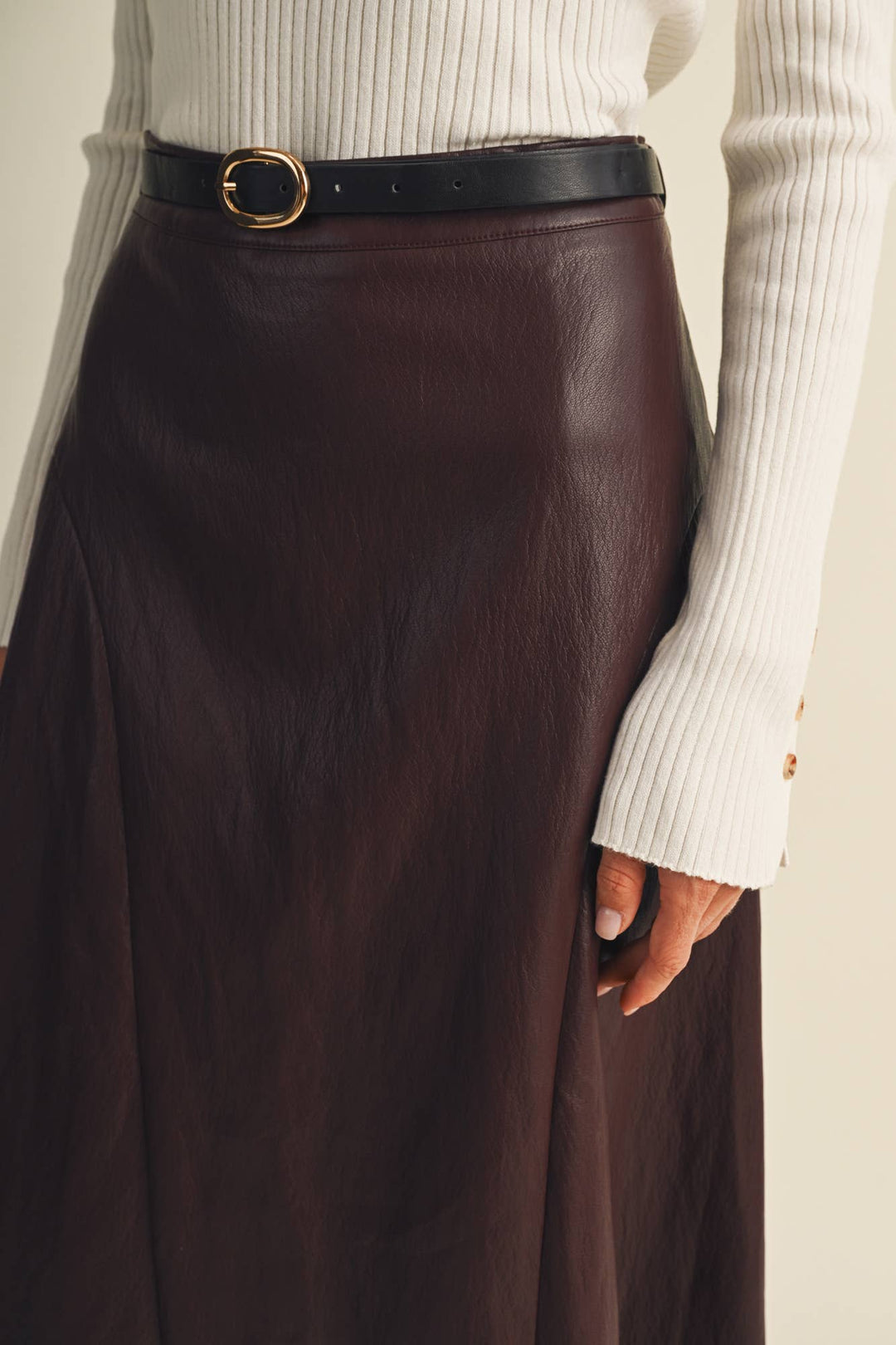 Zelda Skirt in maroon — view 4