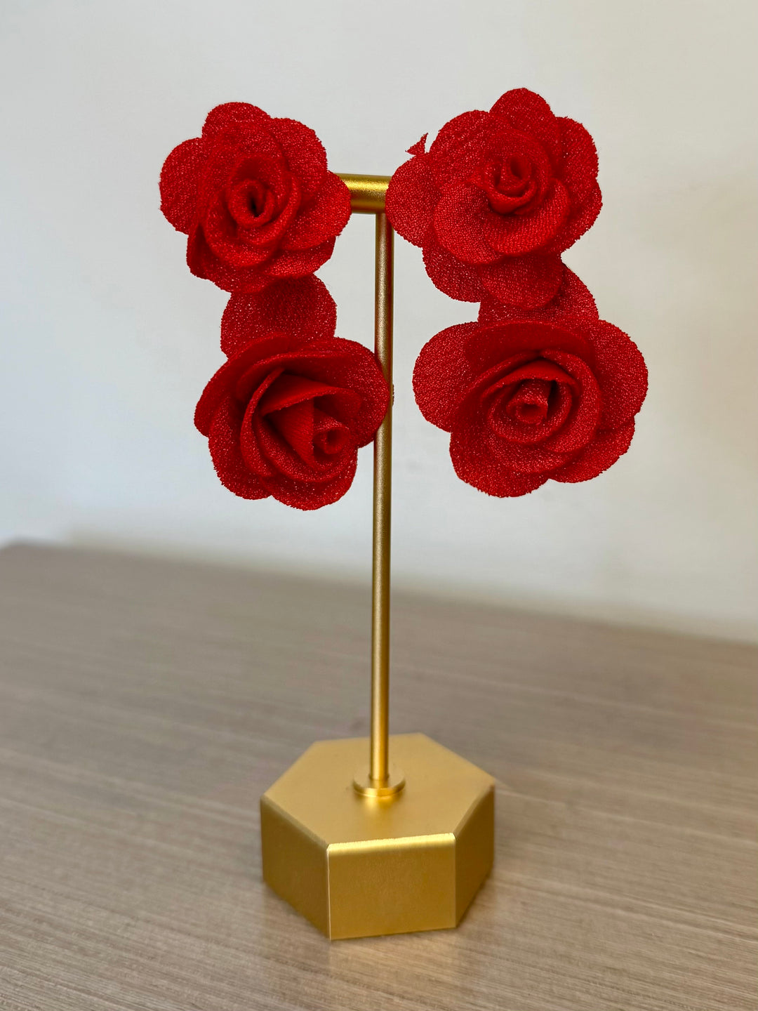 Red Rose Earrings