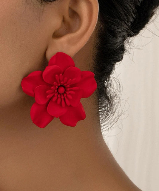 Statement Flower Stud Earrings