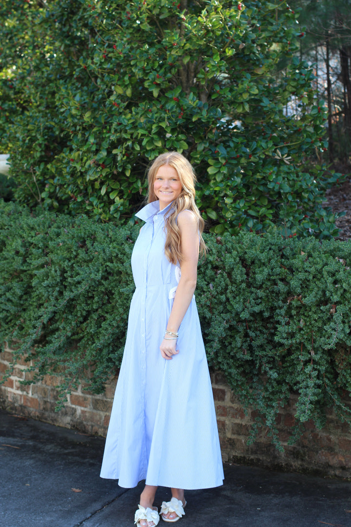 Flower Applique Midi Dress
