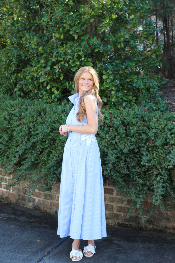 Flower Applique Midi Dress
