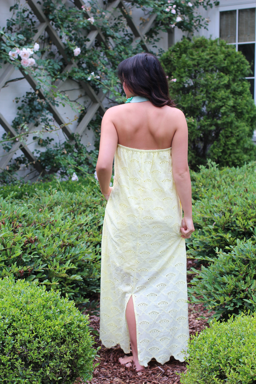 Sunshine Eyelet Strapless Dress