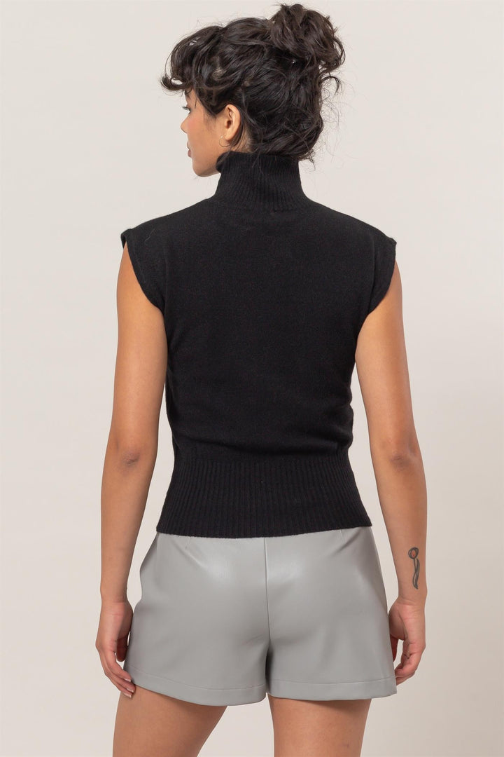 Classic Cap Sleeve Turtleneck