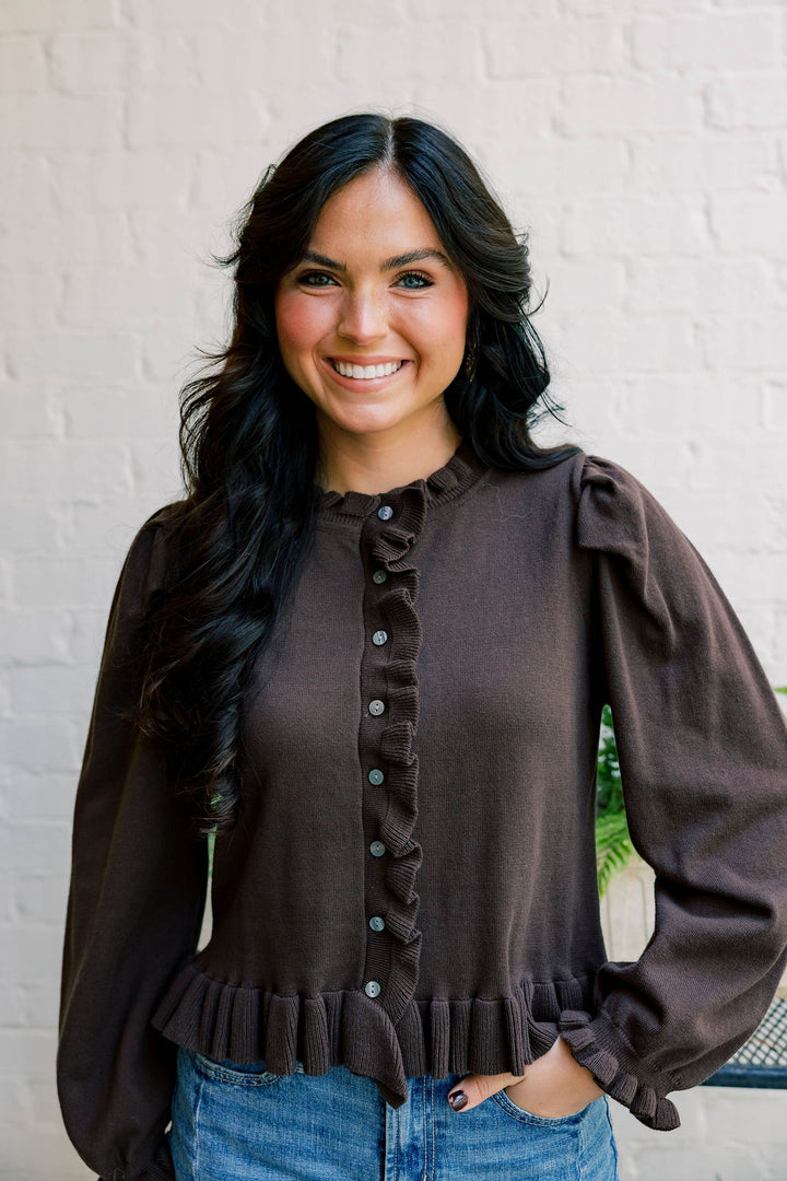Ruffle Cardigan
