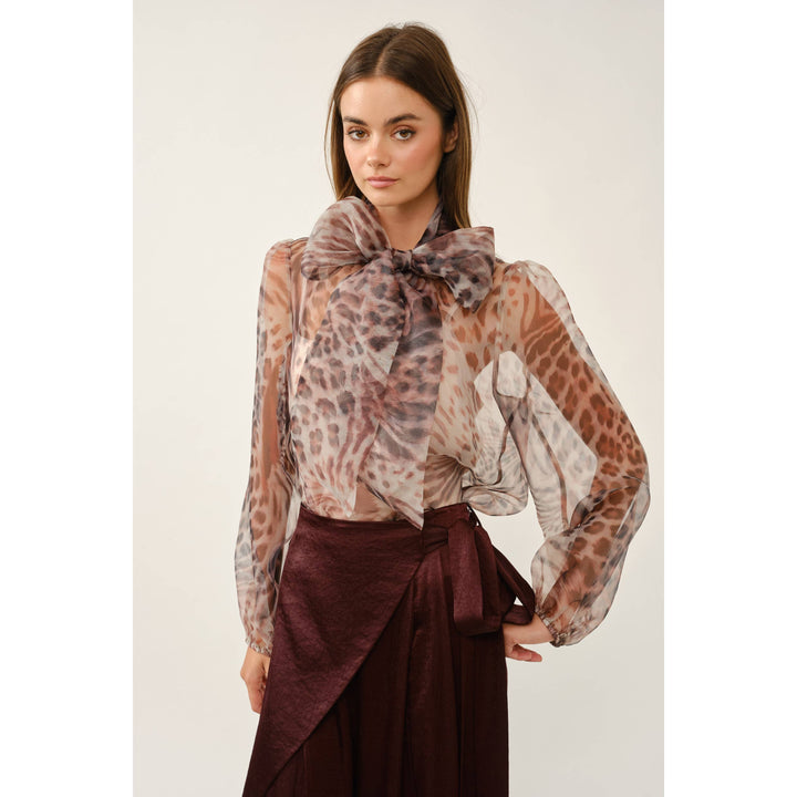 Cosette Blouse in Animal Print - INA IBA29367