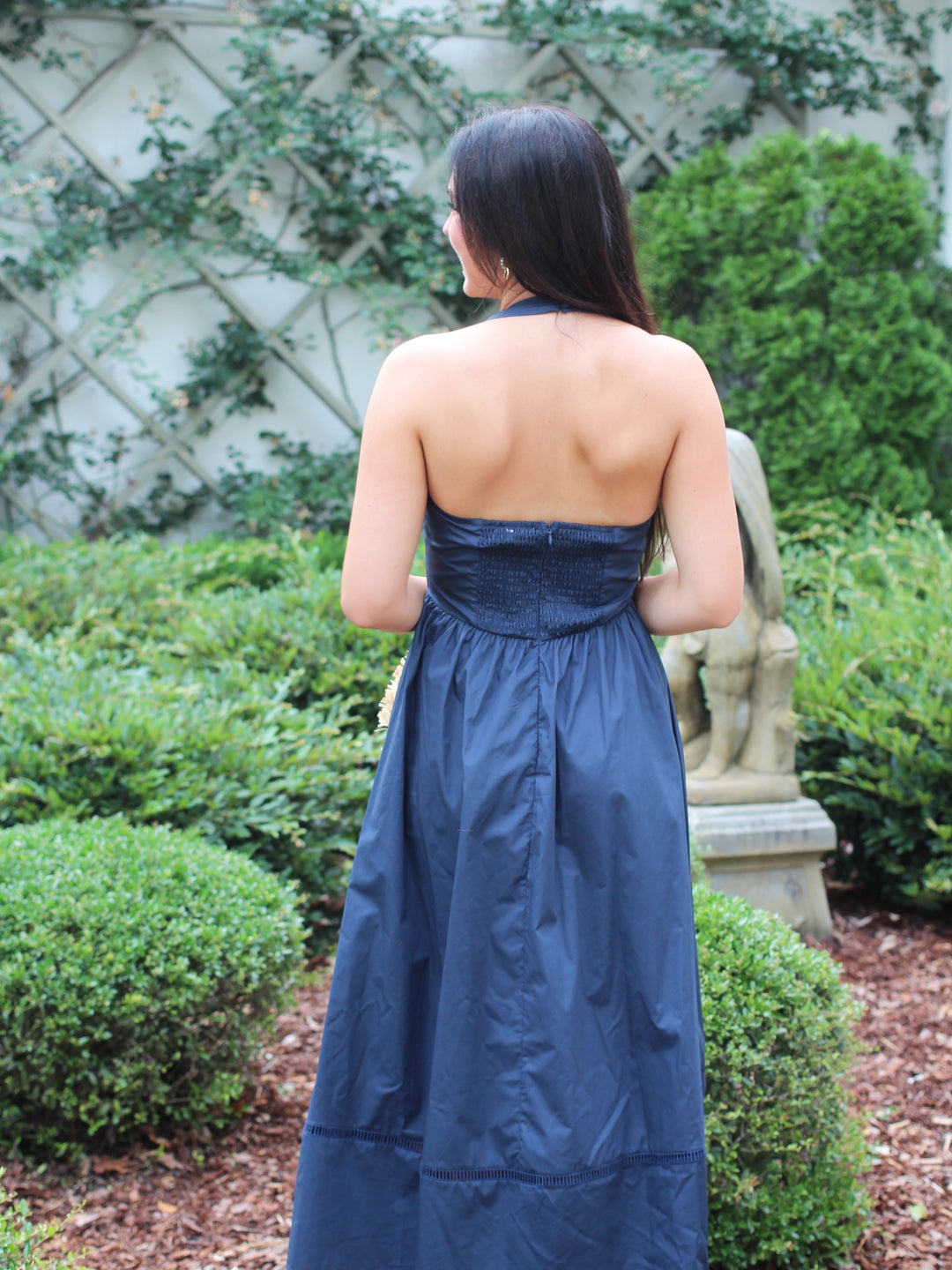In The Navy Halter Dress
