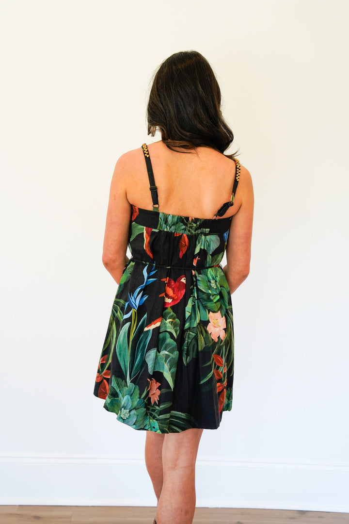 Midnight Macaw Fiesta Dress