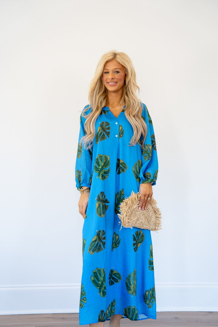 Palm Blue Dress