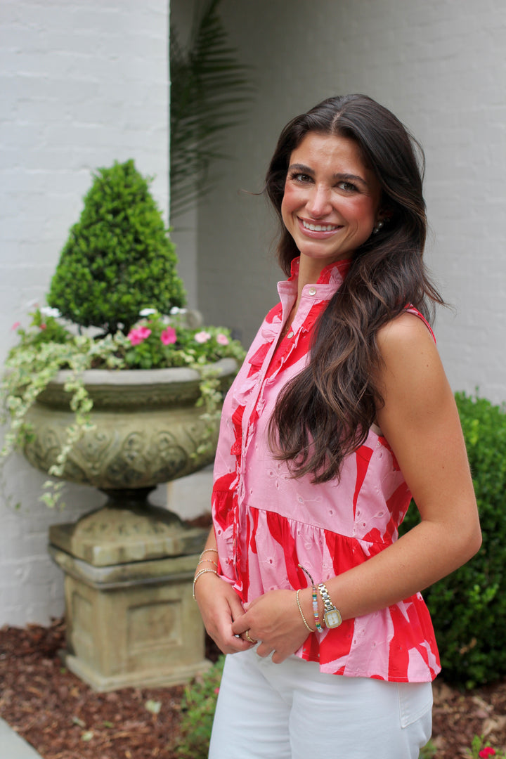 Botanical Eyelet Top