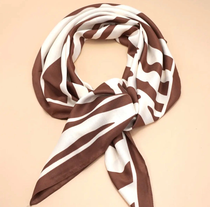 Brown Zebra Scarf