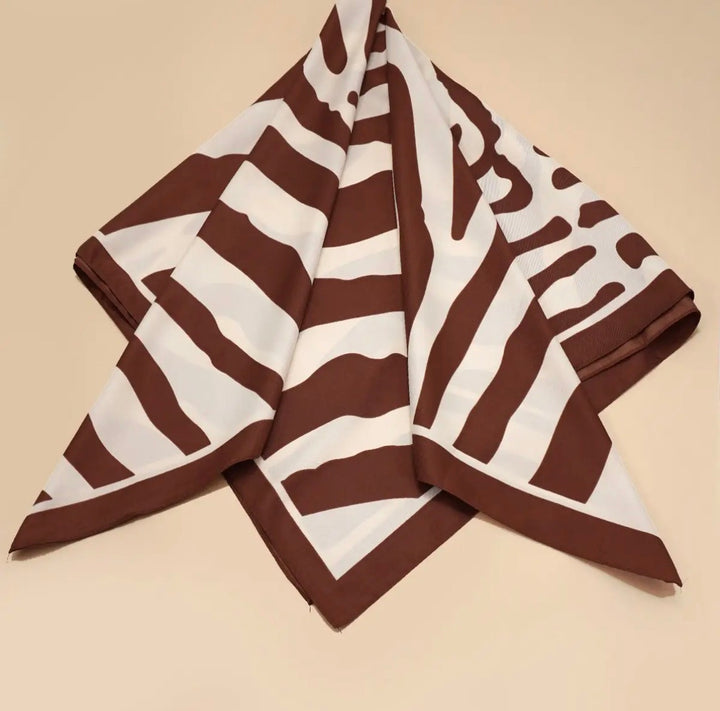Brown Zebra Scarf