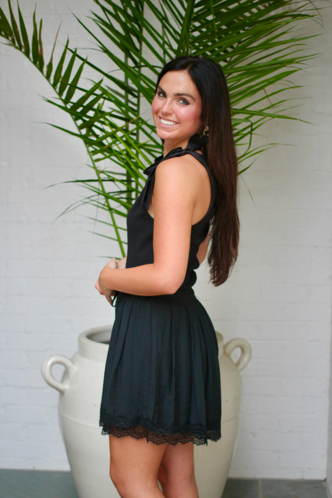 Henley Bow Tie  Tank