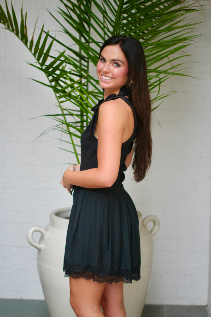 Henley Bow Tie  Tank