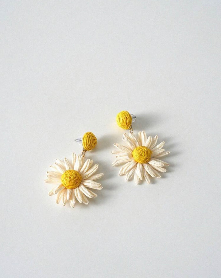 Woven Daisy Earrings