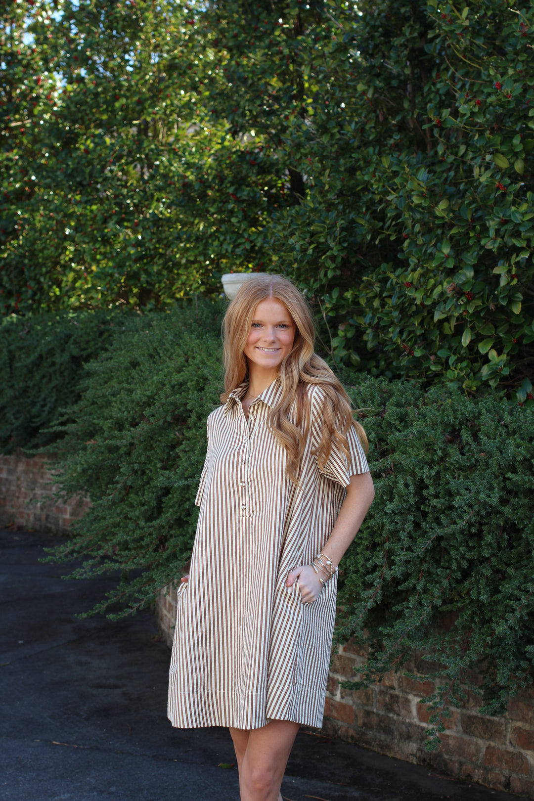 Striped Shirt Dress