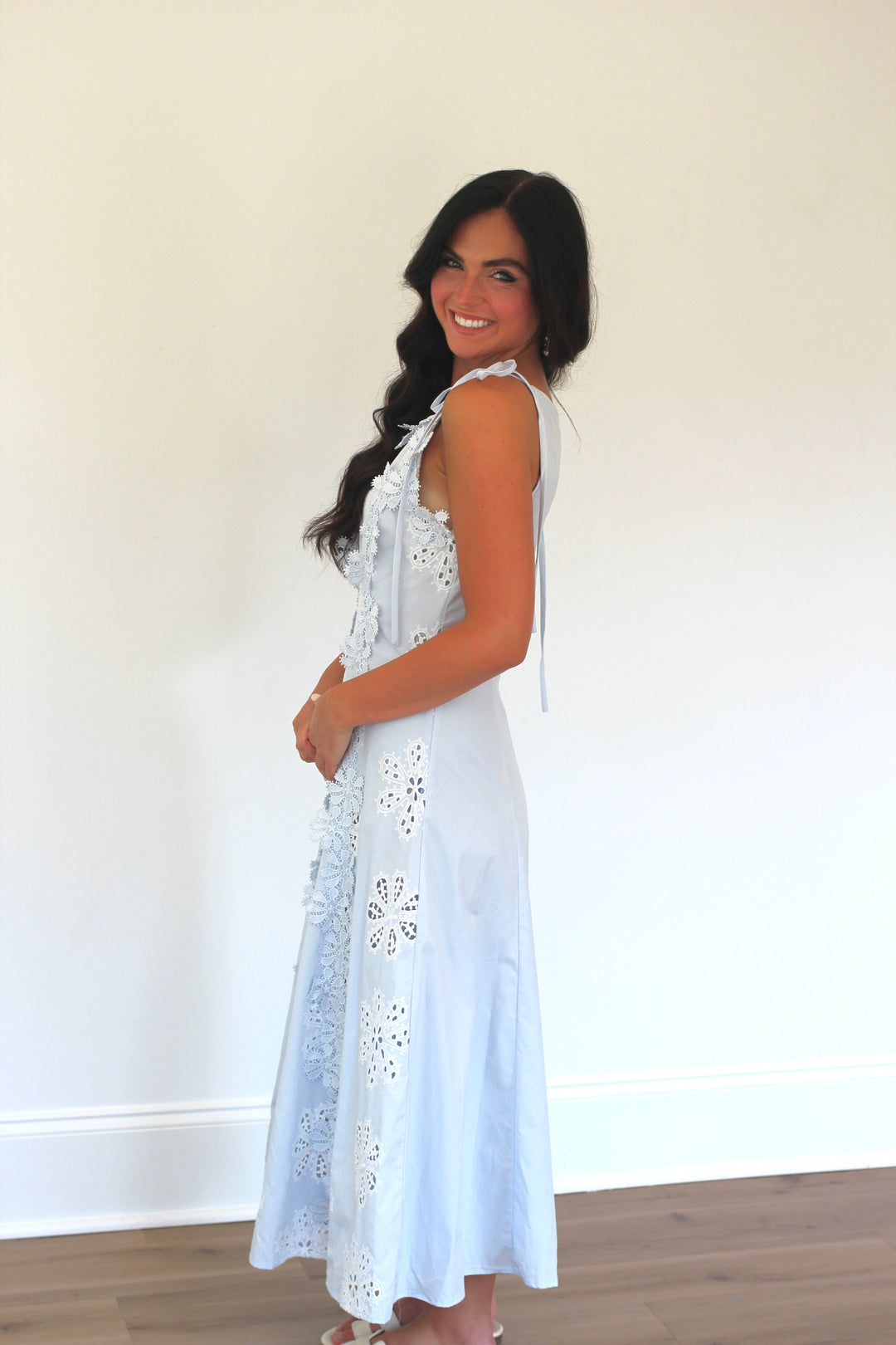 Periwinkle Garden Midi Dress