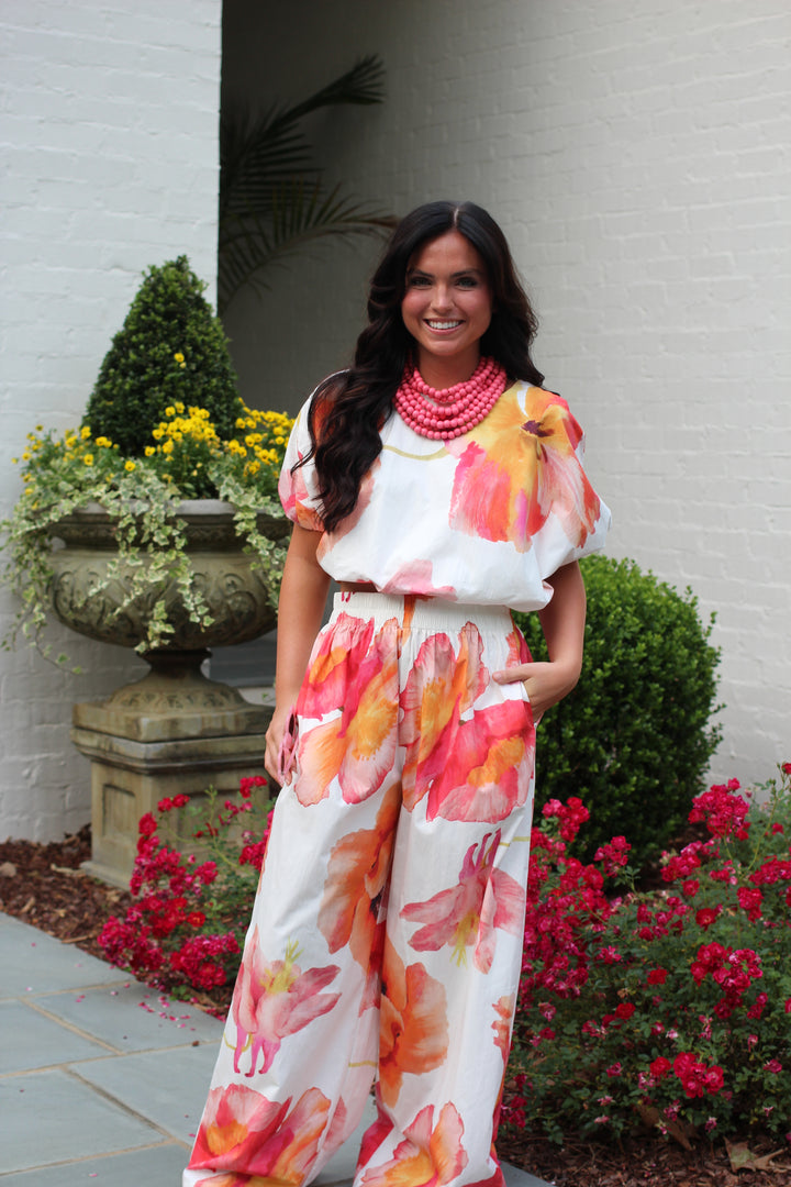 Floral Statement Pants Set