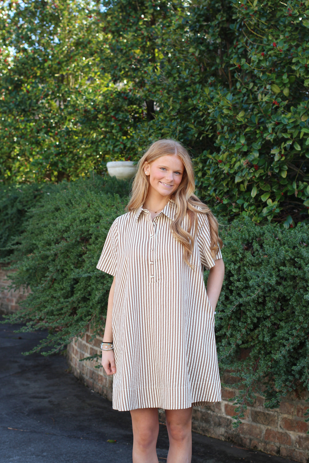 Striped Shirt Dress