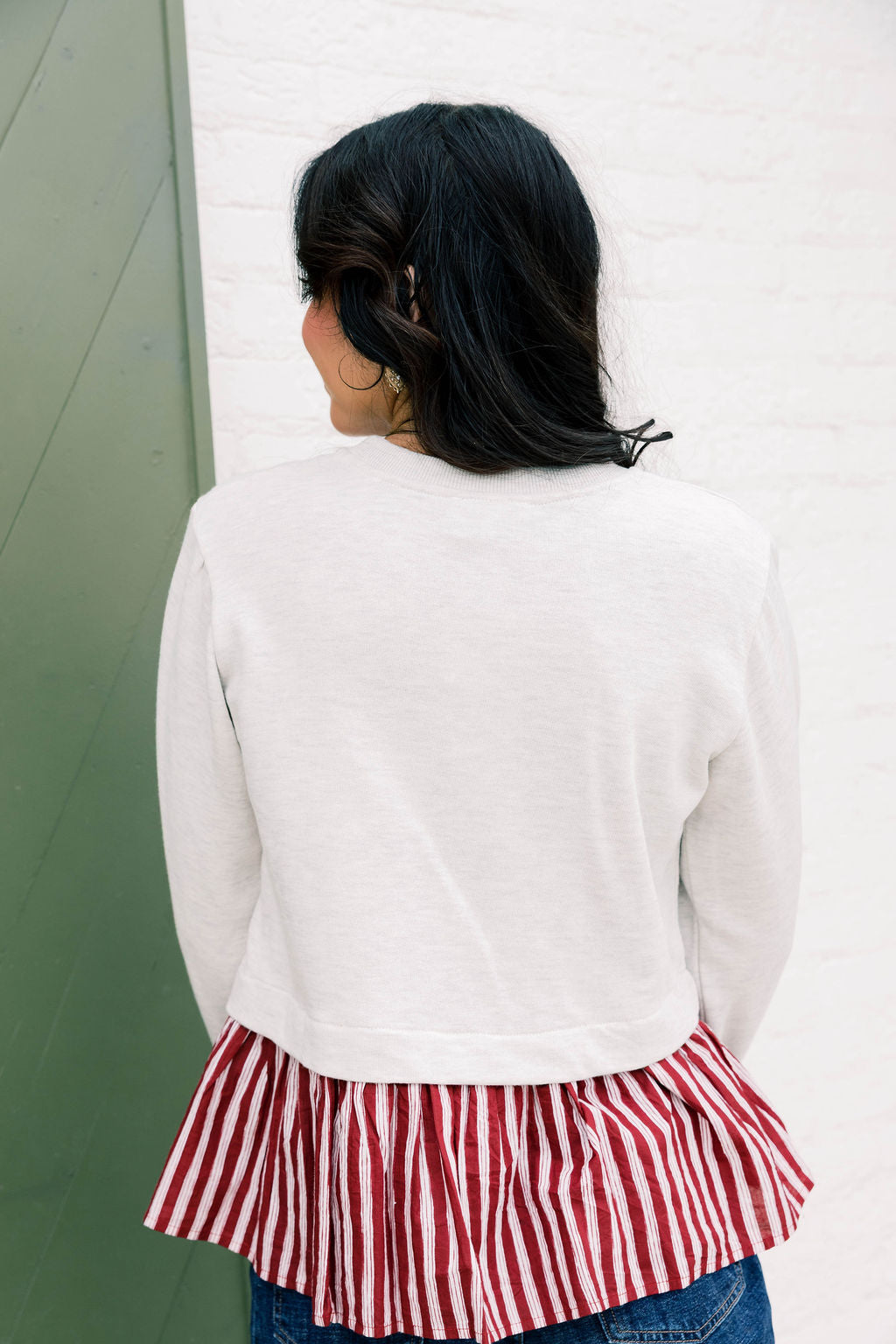 Ruffle Sweatshirt Top