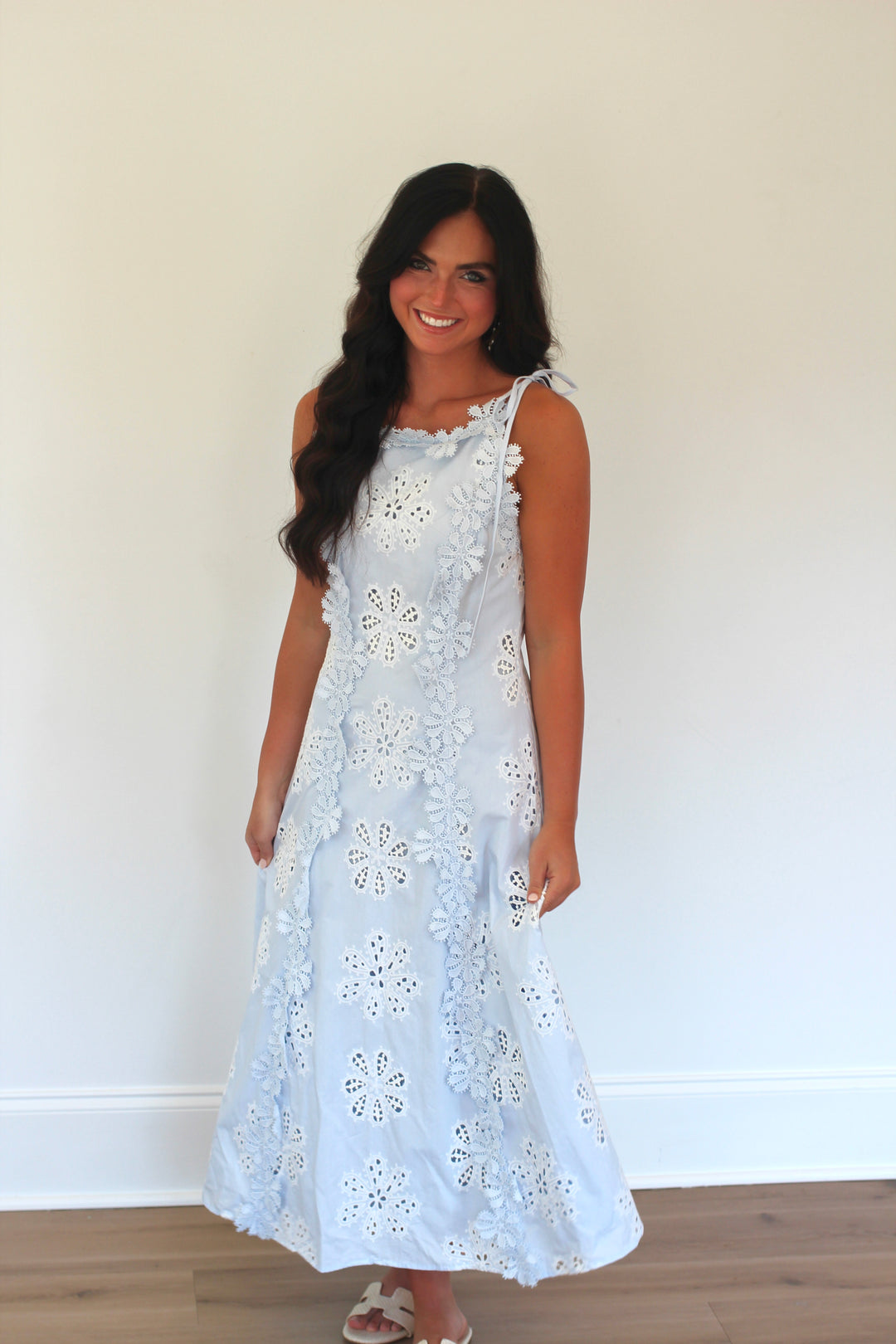 Periwinkle Garden Midi Dress