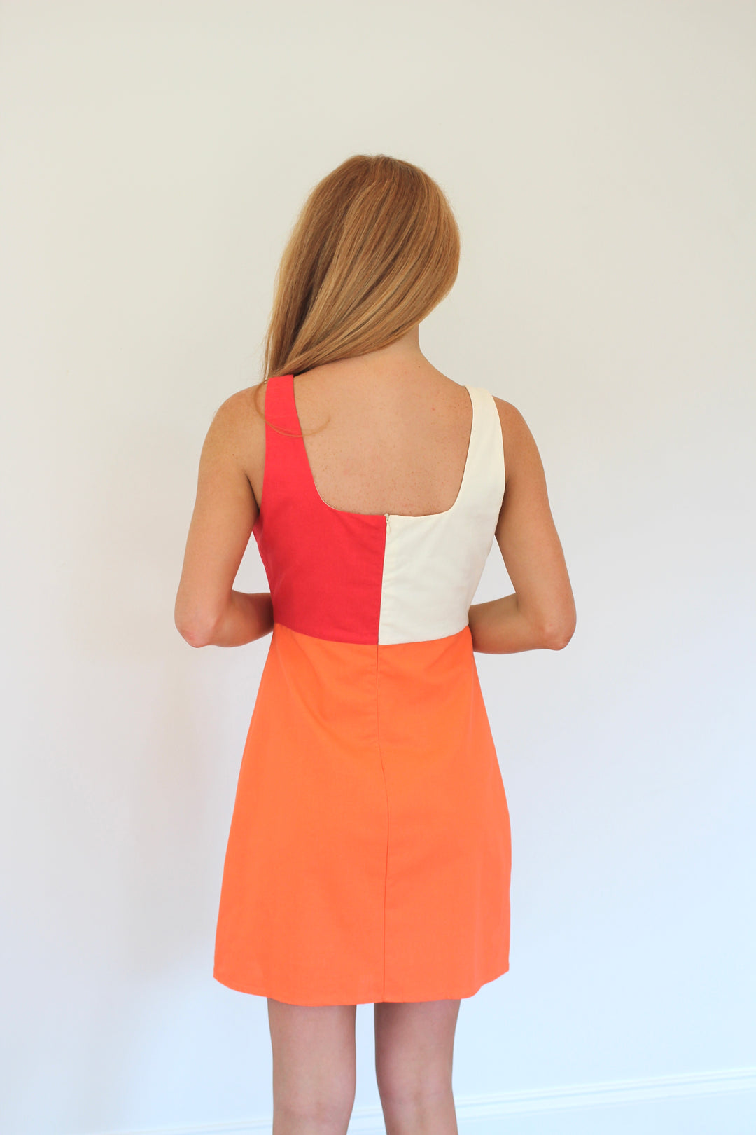 Color Block Square Neck Mini