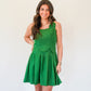 Green One Shoulder Lea Mini Dress