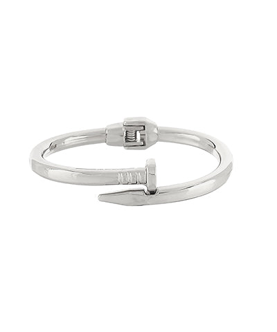 Silver Nail Bangle Bracelet