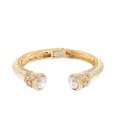 Vera Gold Cuff - Cream/Gold