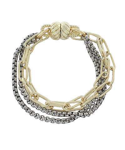 Twisted Cable Cuff - Two-Tone