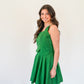 Green One Shoulder Lea Mini Dress