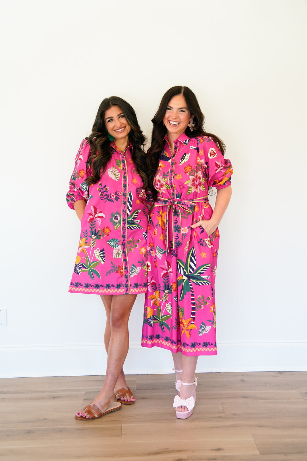 Raspberry Bloom Mini Dress