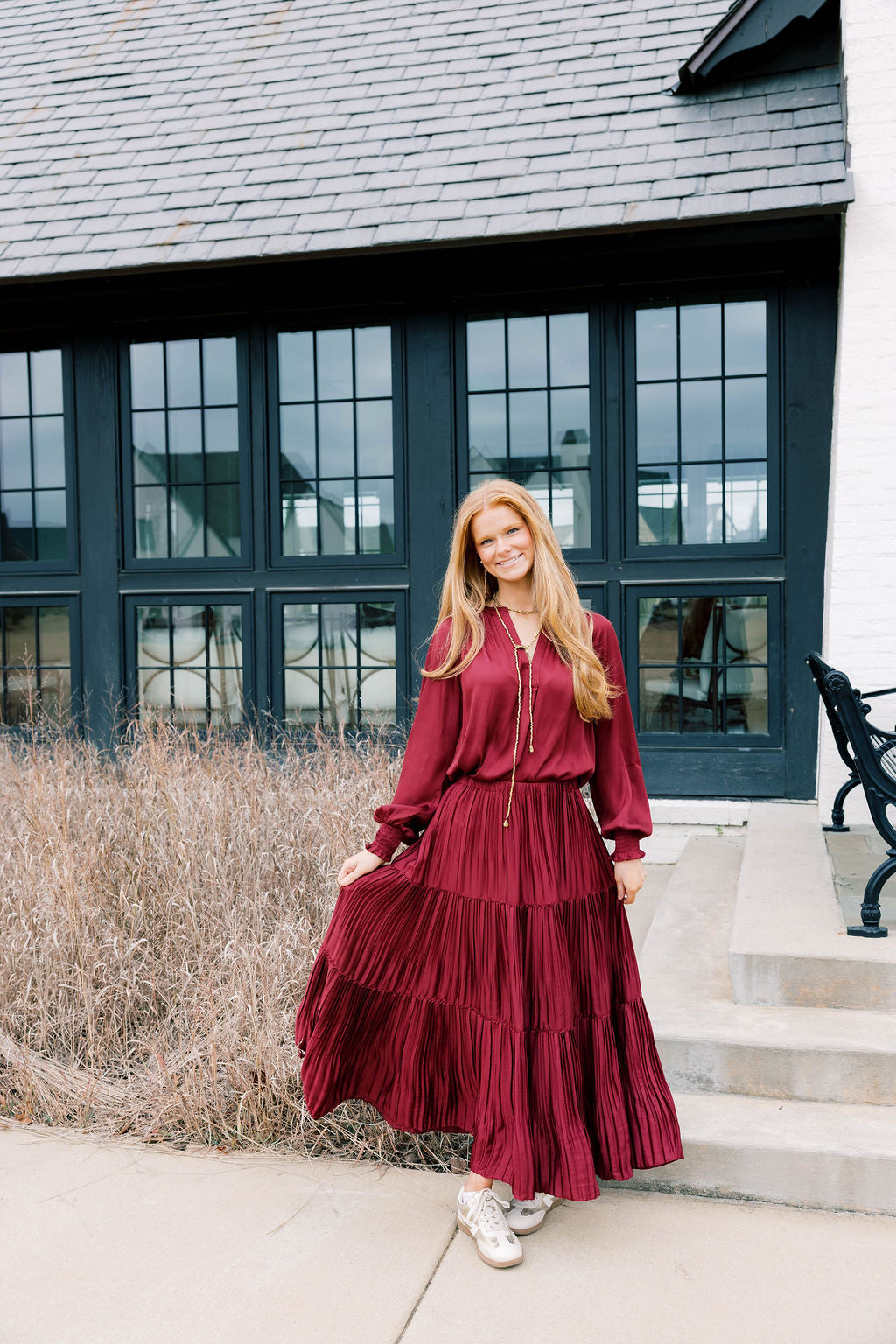 Pleated 3 Tiered Skirt