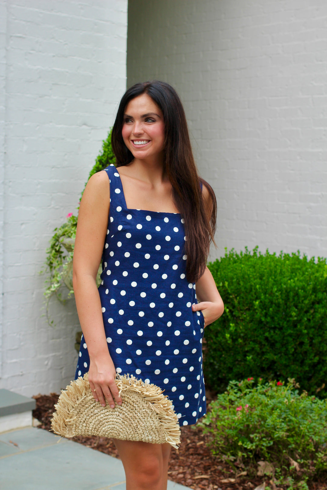 Linen Dotty Dress