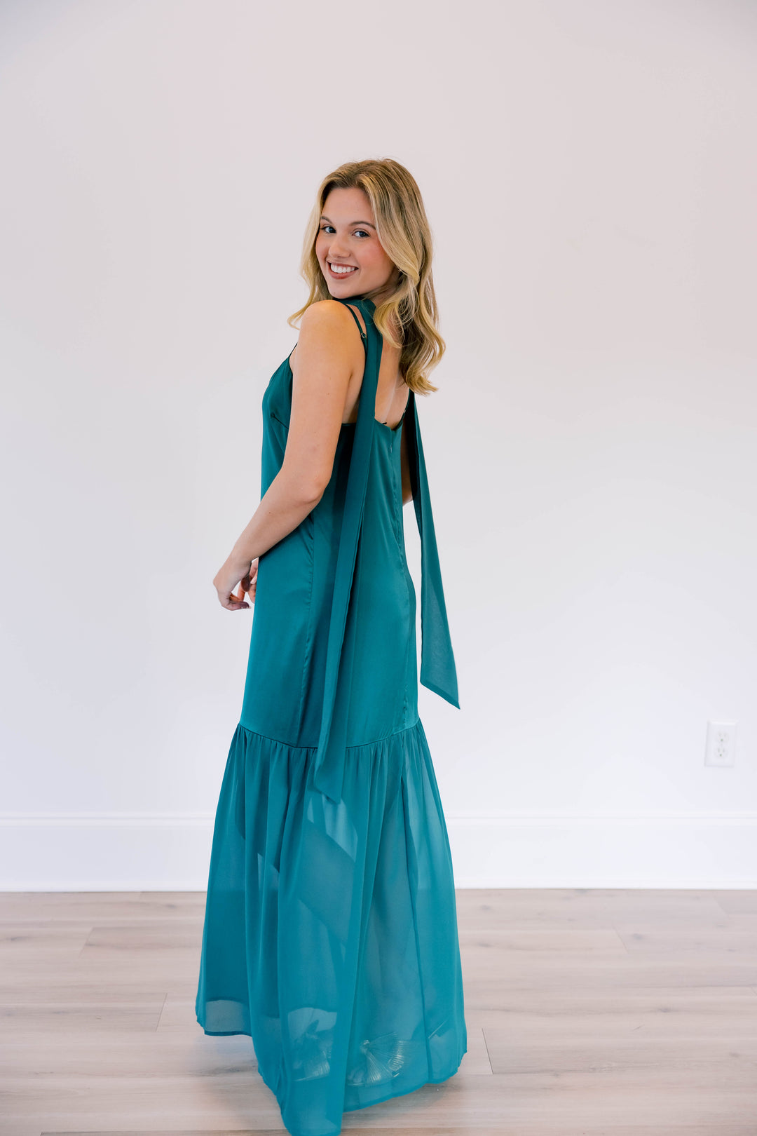 Chiffon Scarf Accent Maxi