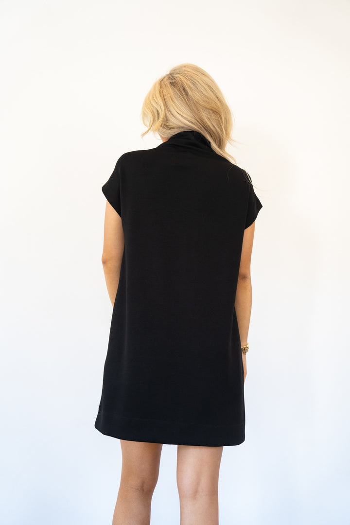 Mock Neck Throw On And Go Dress
