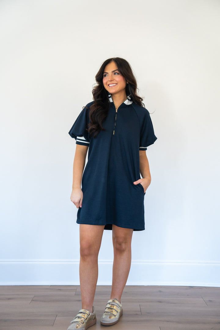 Nautical Throw On And Go Dress