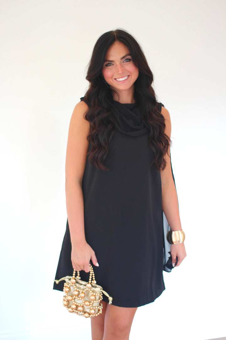 Charleston Cowl Mini Dress