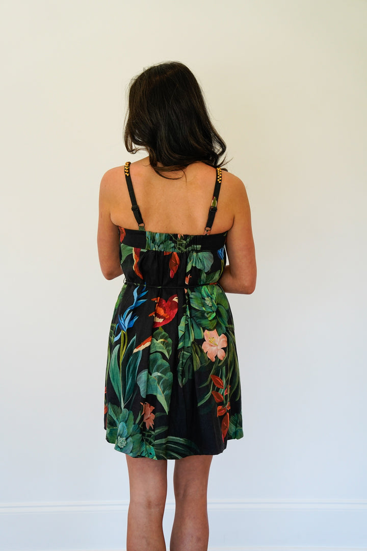 Midnight Macaw Fiesta Dress