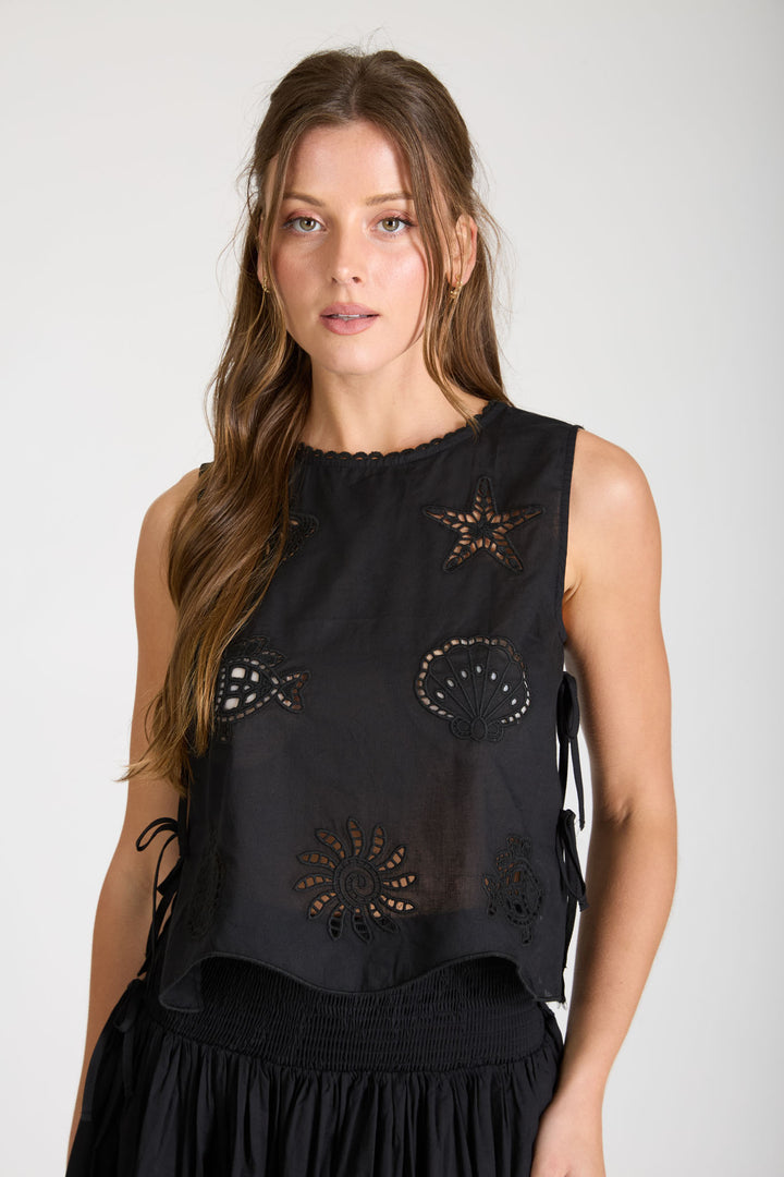 Nautical Eyelet Smocked Set