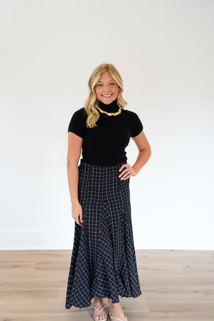 Sallie Checkered Maxi Skirt