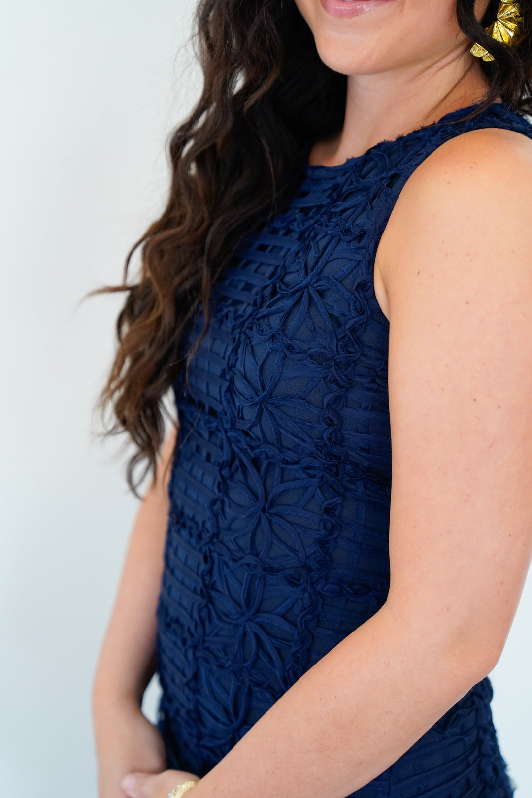 Textured Sleeveless Maxi Dress