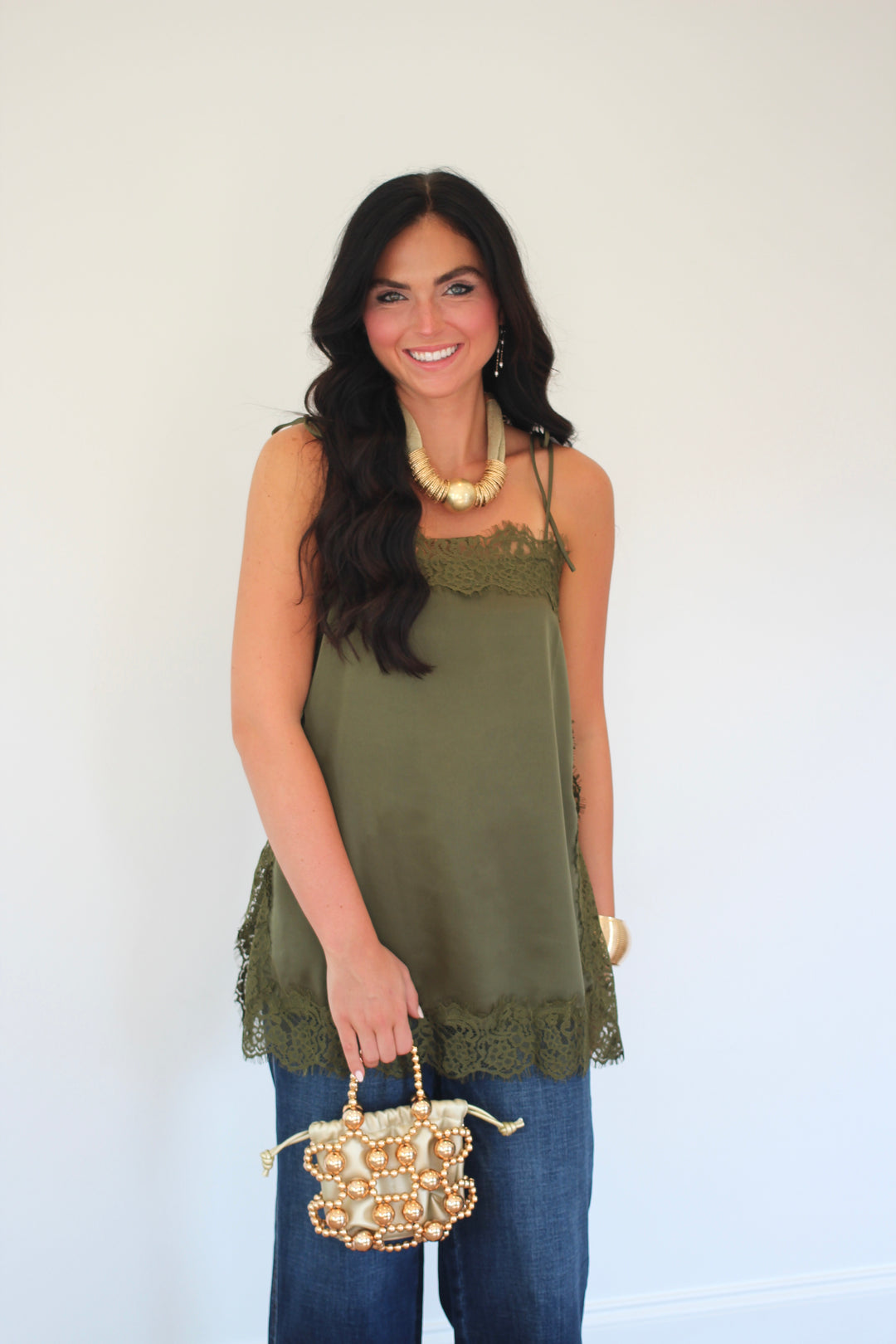 Lace Trim Cami Top