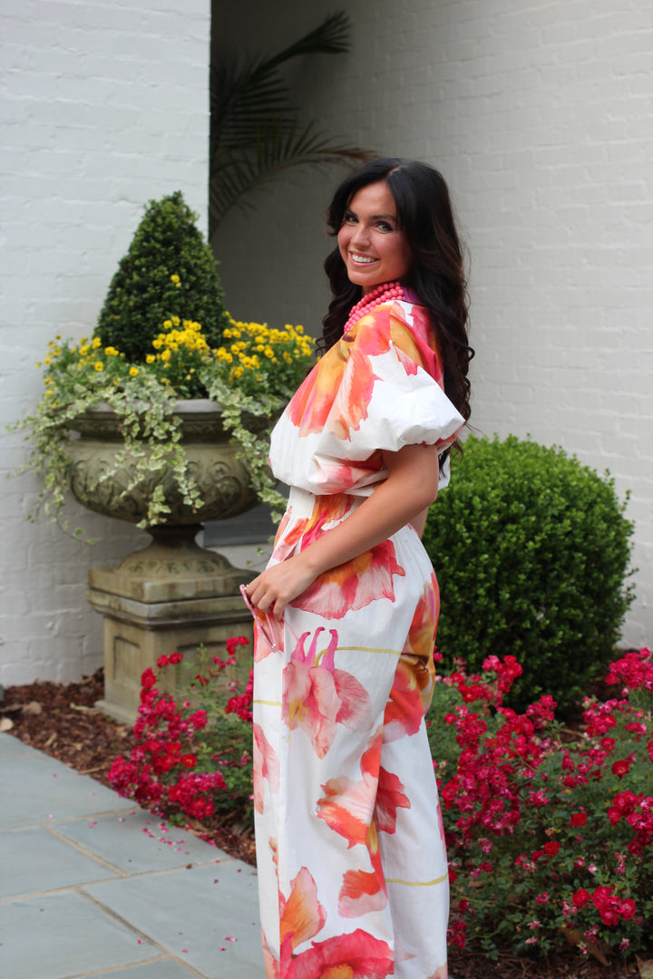 Floral Statement Pants Set