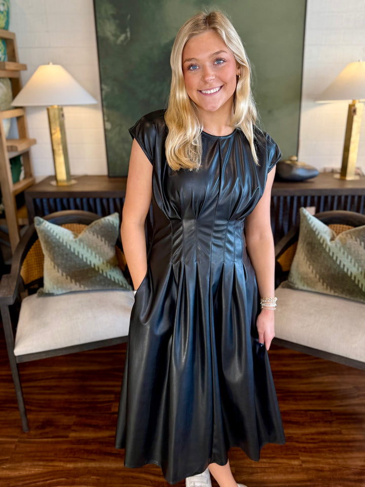 Libby Leather Dress