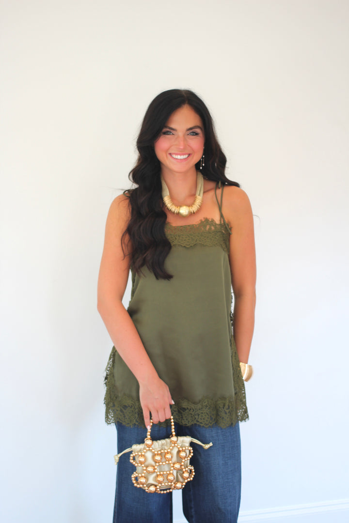 Lace Trim Cami Top