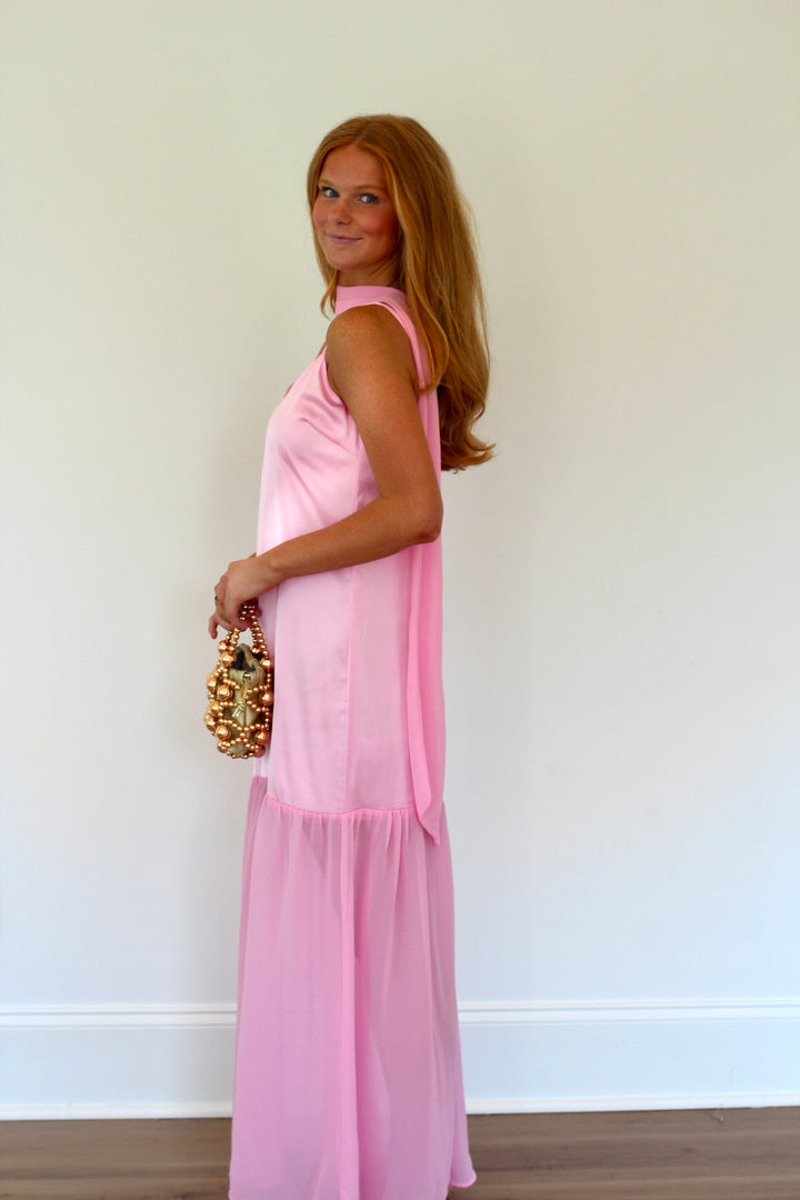 Chiffon Scarf Accent Maxi