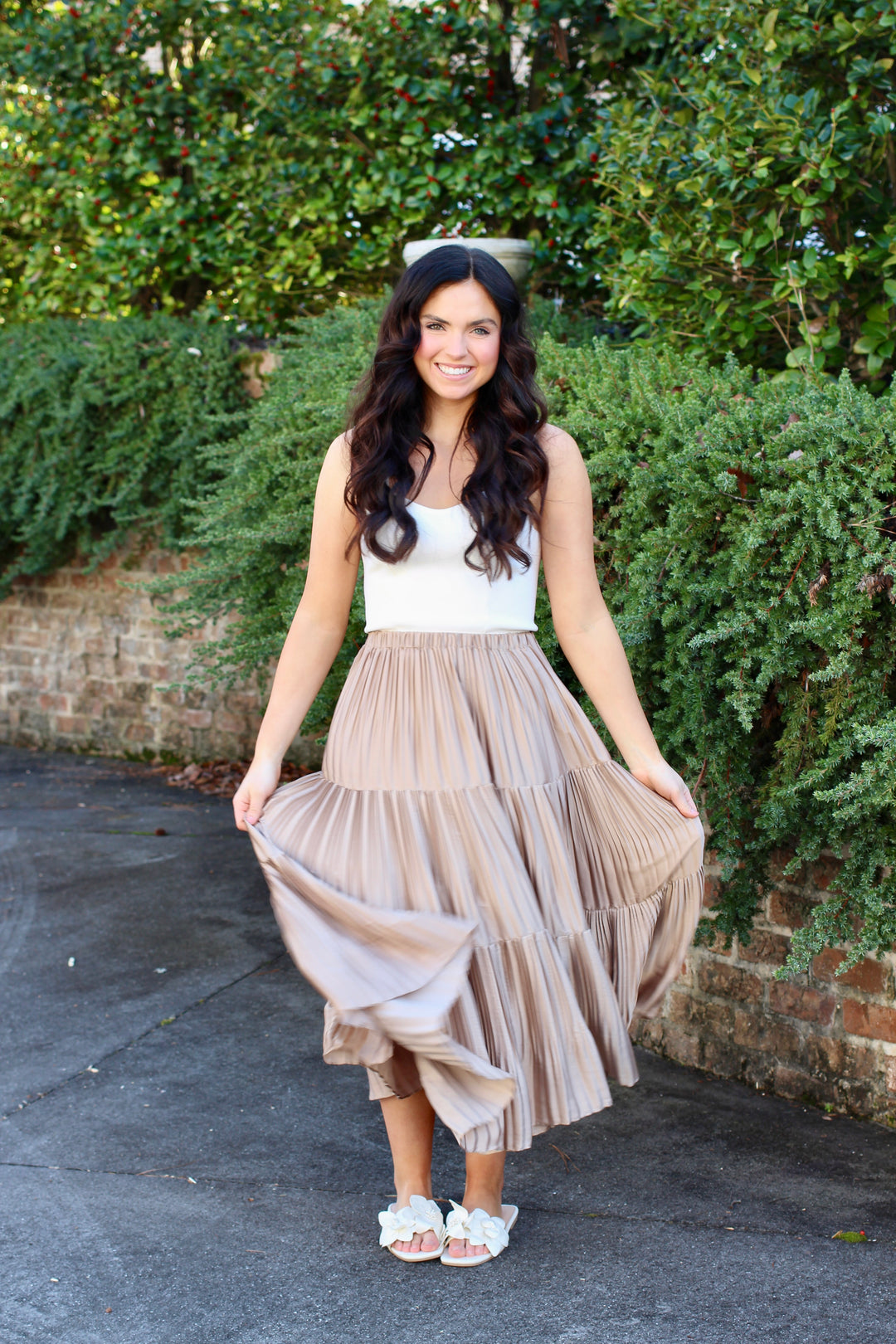 Pleated 3 Tiered Skirt