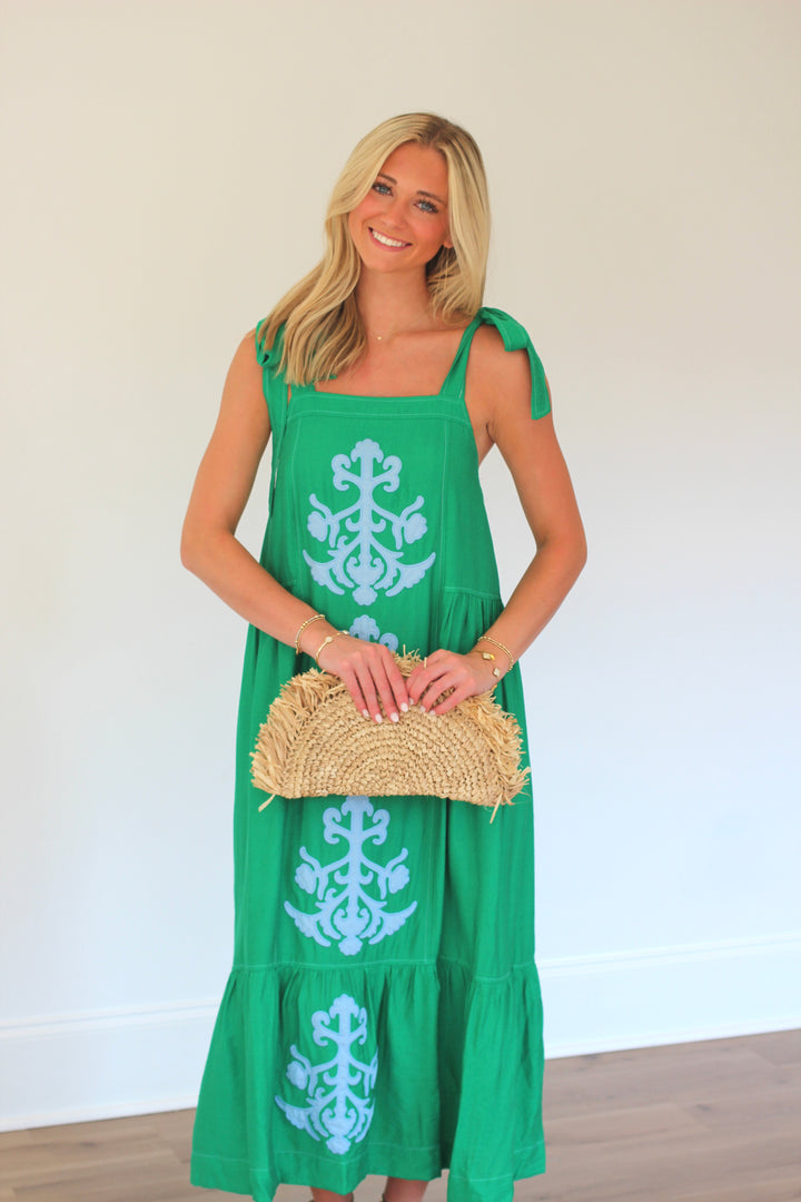Rosemary Appliqué Midi Dress